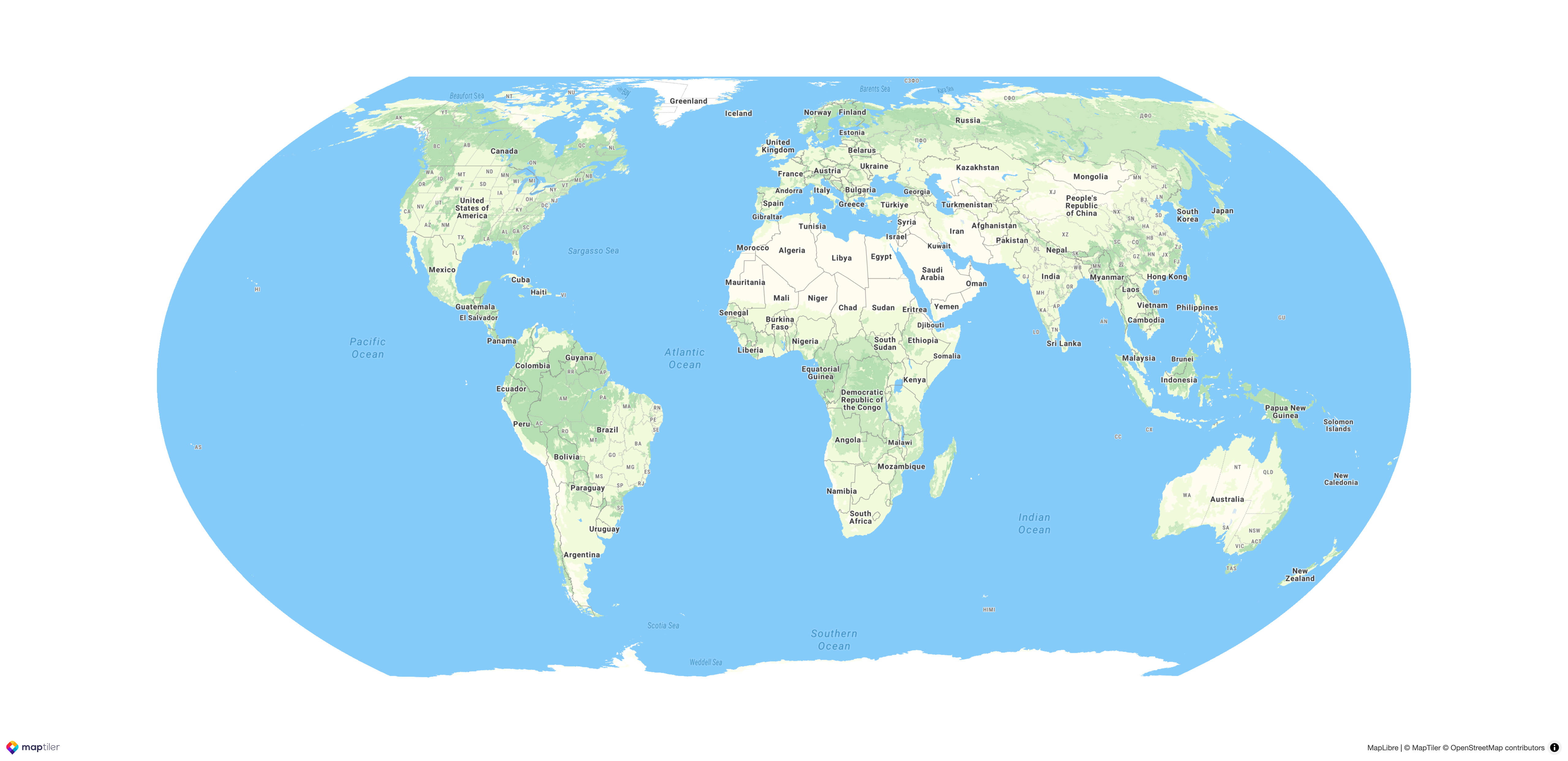 Equal Earth in MapLibre